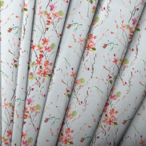 Floral Orange M2M - Armathwaite Printed Cotton Made to Measure Roman Blinds Coral/Dove Voyage Maison