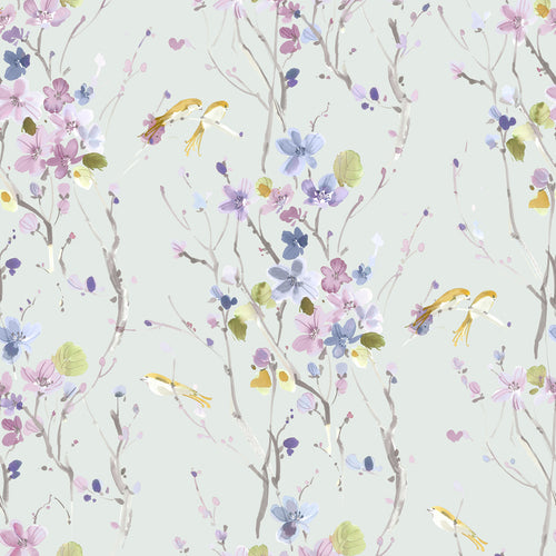 Floral Purple M2M - Armathwaite Printed Cotton Made to Measure Roman Blinds Violet/Duck Egg Voyage Maison