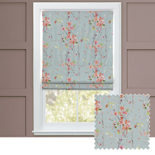 Floral Orange M2M - Armathwaite Printed Cotton Made to Measure Roman Blinds Russett Voyage Maison