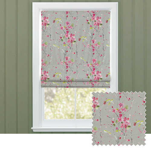 Floral Pink M2M - Armathwaite Printed Cotton Made to Measure Roman Blinds Blossom/Sand Voyage Maison