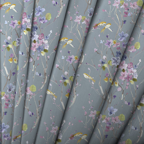 Floral Grey M2M - Armathwaite Printed Cotton Made to Measure Roman Blinds Violet/Slate Voyage Maison