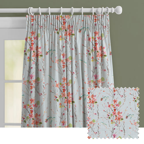 Floral Orange M2M - Armathwaite Printed Made to Measure Curtains Dove Voyage Maison