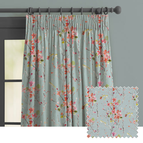 Floral Orange M2M - Armathwaite Linen Printed Made to Measure Curtains Russett Voyage Maison