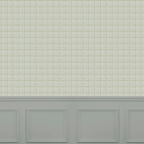Check Green Wallpaper - Arran  1.4m Wide Width Wallpaper (By The Metre) Meadow Voyage Maison