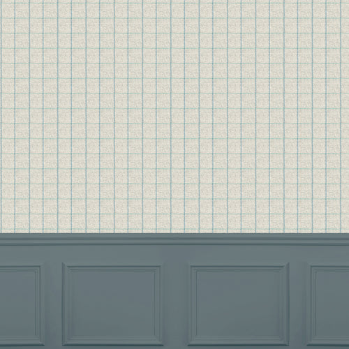 Check Green Wallpaper - Arran  1.4m Wide Width Wallpaper (By The Metre) Opal Voyage Maison