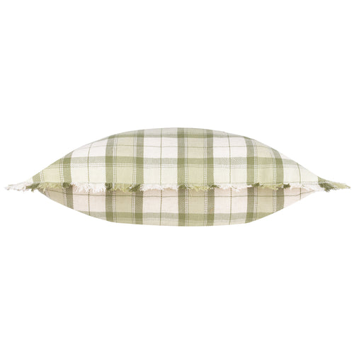 Check Green Cushions - Arrochar Outdoor Tartan Polyester Filled Cushion Moss Voyage Maison