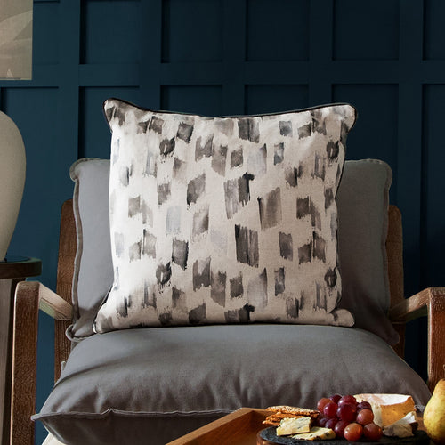 Abstract Grey Cushions - Arwen Printed Feather Filled Cushion Frost Additions