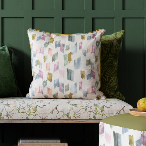 Abstract Green Cushions - Arwen Printed Feather Filled Cushion Meadow Additions