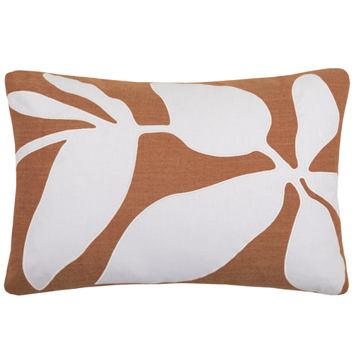 Additions Aspin Embroidered Feather Cushion in Cinnamon