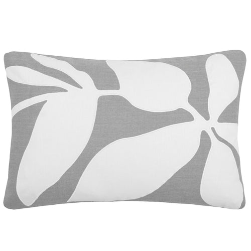 Additions Aspin Embroidered Feather Cushion in Steel