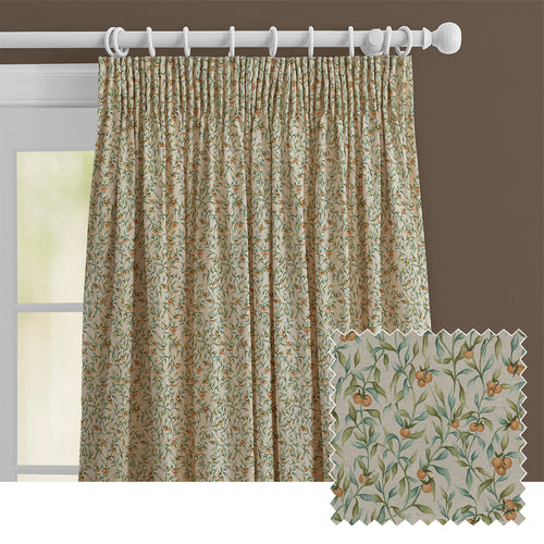 Floral Green M2M - Aura Printed Cotton Made to Measure Curtains Moss Voyage Maison
