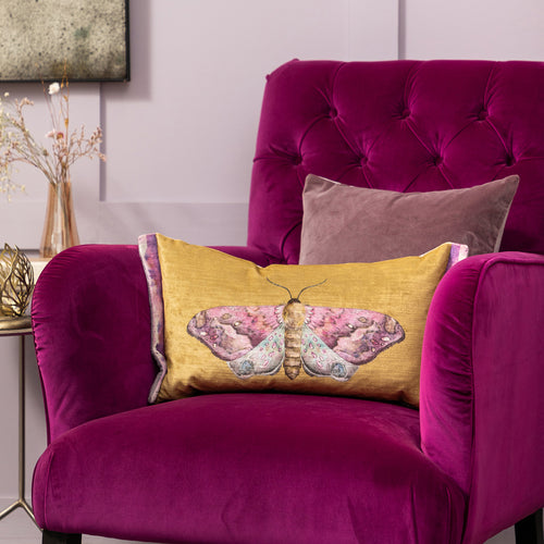 Voyage Maison Aurora Printed Feather Cushion in Gold