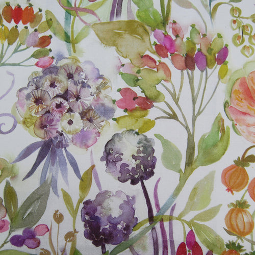Samples - Autumn Floral Printed Fabric Sample Swatch Cream Voyage Maison