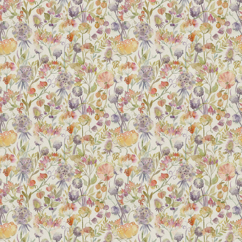 Floral Multi Fabric - Autumn Floral Printed Linen Fabric (By The Metre) Natural Voyage Maison