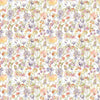 Autumn Floral Printed Linen Fabric (By The Metre) Natural