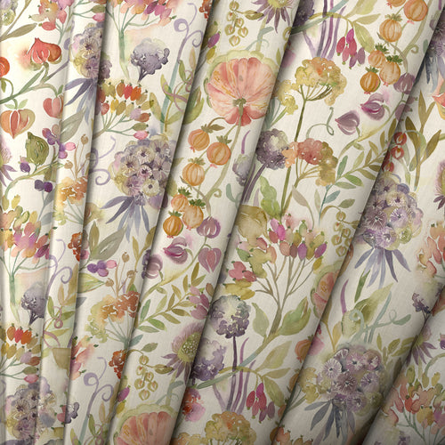 Floral Multi M2M - Autumn Floral Printed Linen Made to Measure Roman Blinds Natural Voyage Maison