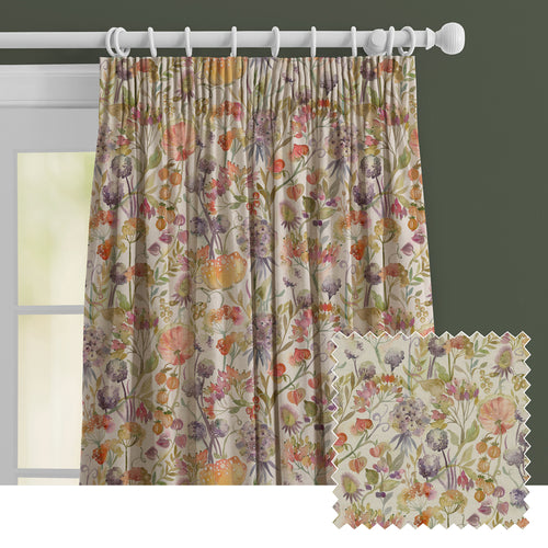 Floral Multi M2M - Autumn Floral Printed Made to Measure Curtains Linen Voyage Maison