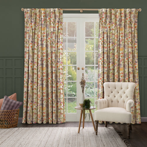 Floral Multi M2M - Autumn Floral Printed Made to Measure Curtains Linen Voyage Maison