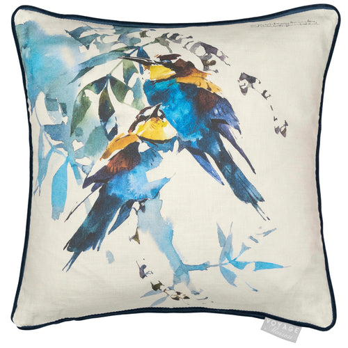 Darren Woodhead Avalon Printed Feather Cushion in Azure