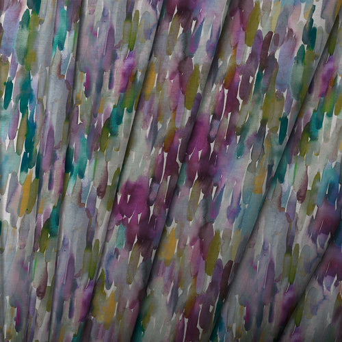 Abstract Purple Fabric - Azima Printed Velvet Fabric (By The Metre) Indigo Voyage Maison