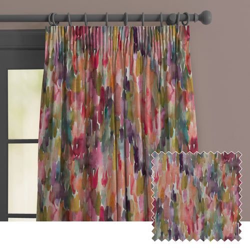 Abstract Multi M2M - Azima Velvet Printed Made to Measure Curtains Grenadine Voyage Maison