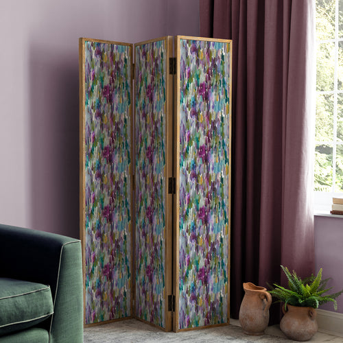 Abstract Purple Furniture - Azima Solid Wood Room Divider Indigo Voyage Maison