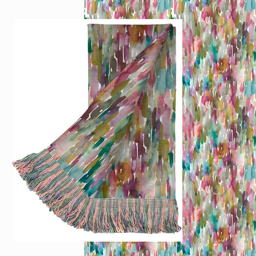 Abstract Pink Throws - Azima Abstract Printed Throw Lotus Voyage Maison