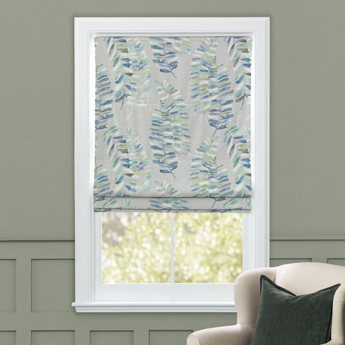 Floral Grey M2M - Azolla Printed Cotton Made to Measure Roman Blinds Default Voyage Maison