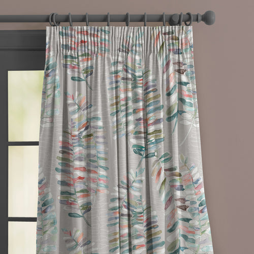 Floral Grey M2M - Azolla Printed Made to Measure Curtains Cinnamon Voyage Maison