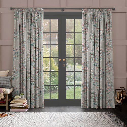 Floral Grey M2M - Azolla Printed Made to Measure Curtains Cinnamon Voyage Maison