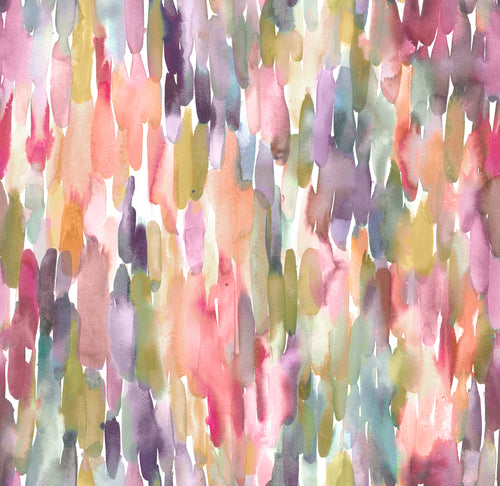 Abstract Multi Fabric - Azriel Printed Satin Fabric (By The Metre) Grenadine Voyage Maison