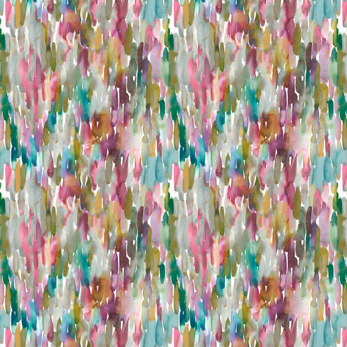 Abstract Multi Fabric - Azriel Printed Satin Fabric (By The Metre) Lotus Voyage Maison