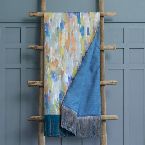 Abstract Blue Throws - Azriel Abstract Printed Throw Satin Voyage Maison