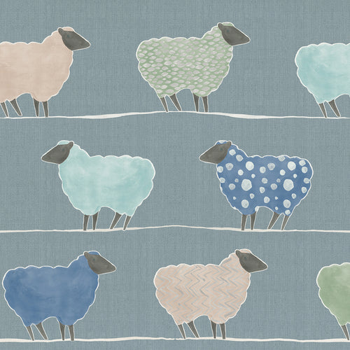 Samples - Baarry Printed Fabric Sample Swatch Cornflower Voyage Maison