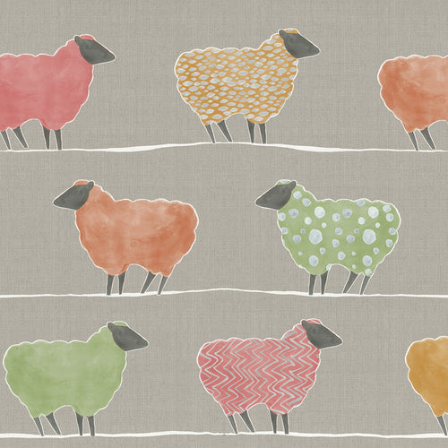 Animal Beige Fabric - Baarry Printed Cotton Fabric (By The Metre) Sandstone Voyage Maison
