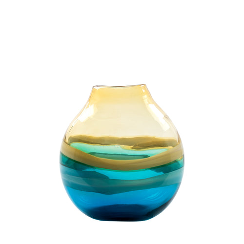  Blue Glassware - Balin Hand-Blown Vase Aqua Voyage Maison