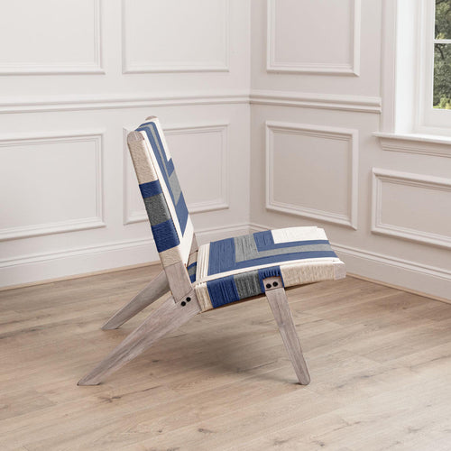 Geometric Blue Furniture - Ballari Woven Chair Blue Voyage Maison