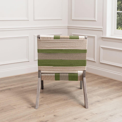 Geometric Green Furniture - Ballari Woven Chair Olive Voyage Maison