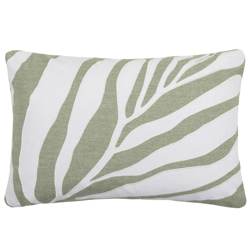 Additions Bamboo Embroidered Feather Cushion in Limestone