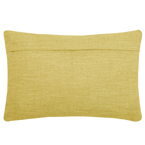 Additions Bamboo Embroidered Feather Cushion in Mustard