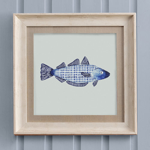 Floral Blue Wall Art - Barbeau  Framed Print Birch/Cobalt Voyage Maison