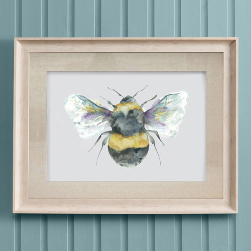 Animal Yellow Wall Art - Bee  Framed Print Birch Voyage Maison