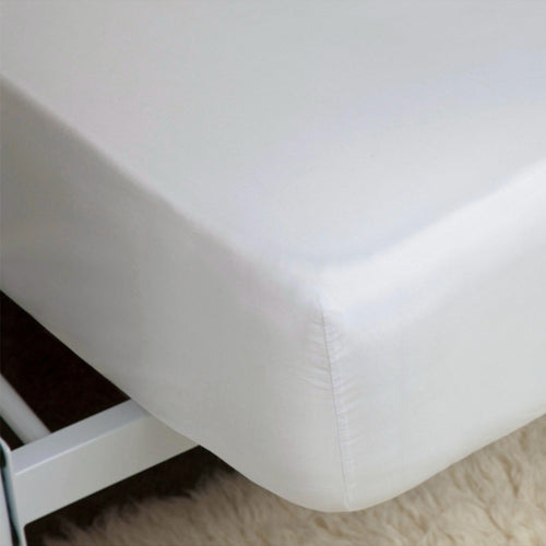 White Bedding - 200 Thread Count Egyptian 100% Cotton Fitted Bed Sheet White miah.