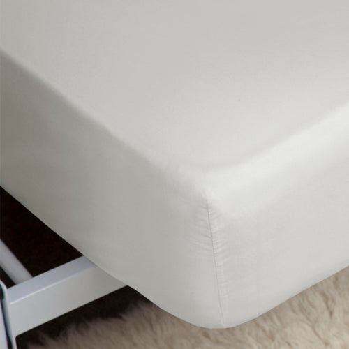 Cream Bedding - 400 Thread Count Egyptian 100% Cotton Fitted Bed Sheet Ivory miah.
