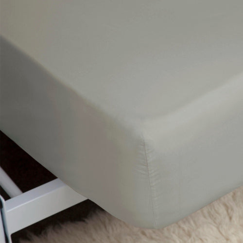 Grey Bedding - 400 Thread Count Egyptian 100% Cotton Fitted Bed Sheet Platinum miah.