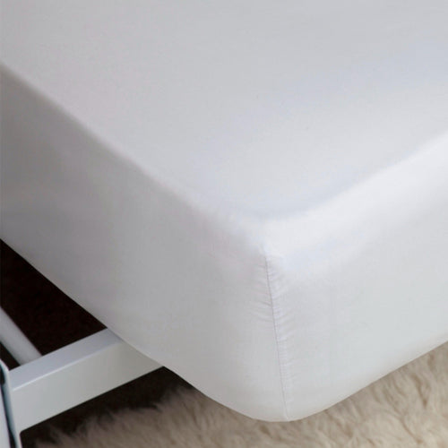 White Bedding - 400 Thread Count Egyptian 100% Cotton Fitted Bed Sheet White miah.