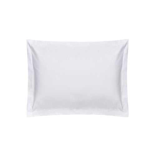 Plain White Bedding - 400TC Egyptian Cotton Oxford Pillowcase White Belledorm