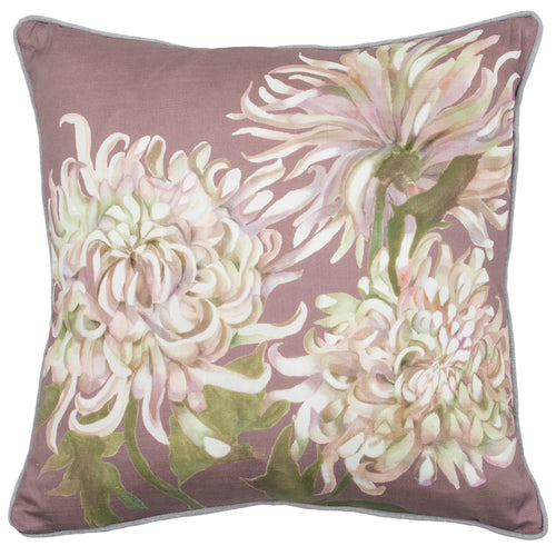 Floral Pink Cushions - Belladonna Printed Feather Filled Cushion Heather Voyage Maison
