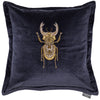 Voyage Maison Bellatrix Embroidered Feather Cushion in Blue