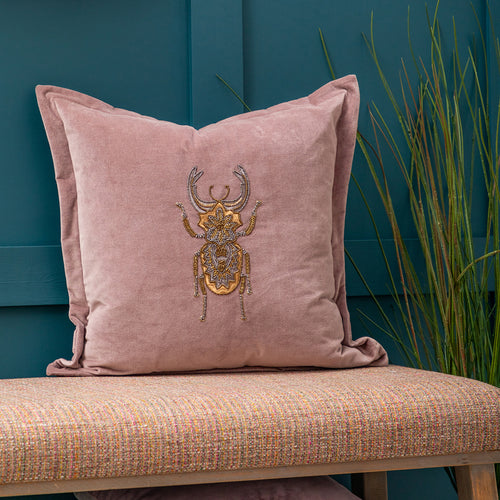 Voyage Maison Bellatrix Embroidered Feather Cushion in Heather